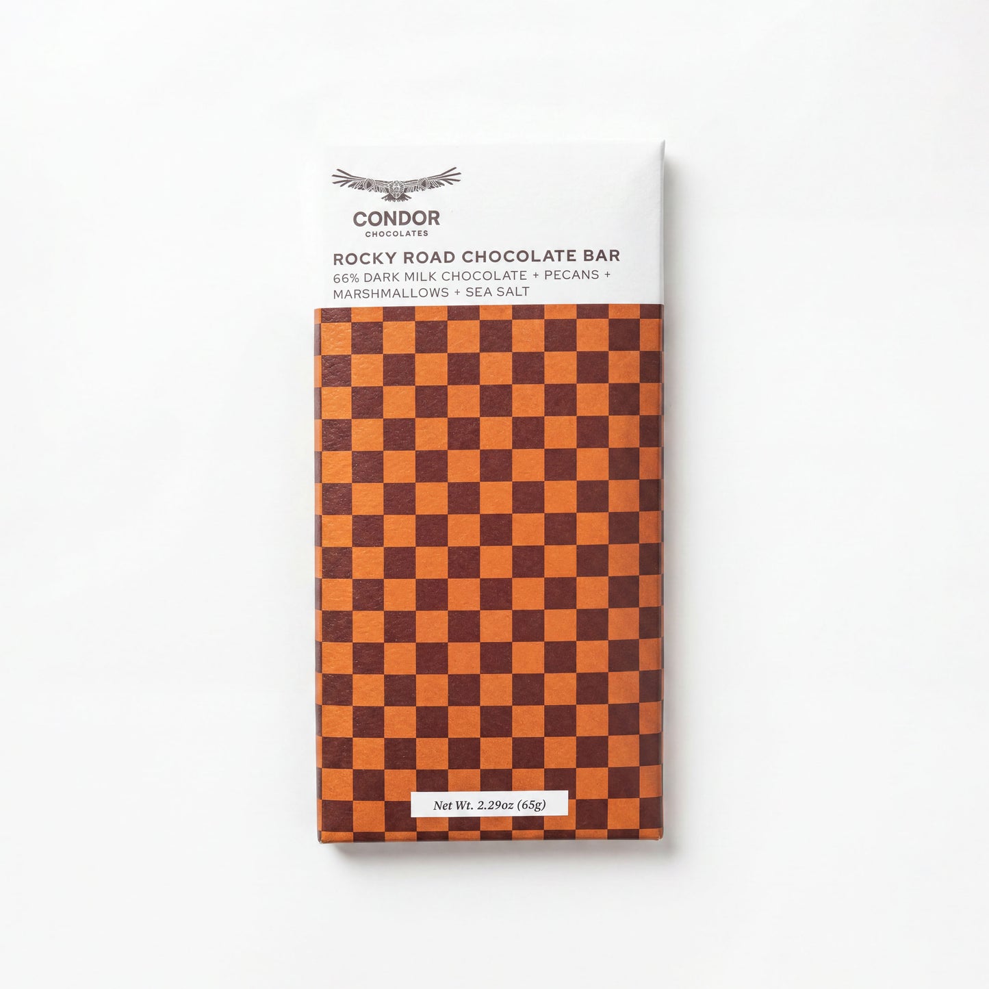 Rocky Road Bar - 66% Dark Milk Chocolate + Pecans, Marshmallows & Sea Salt - Case