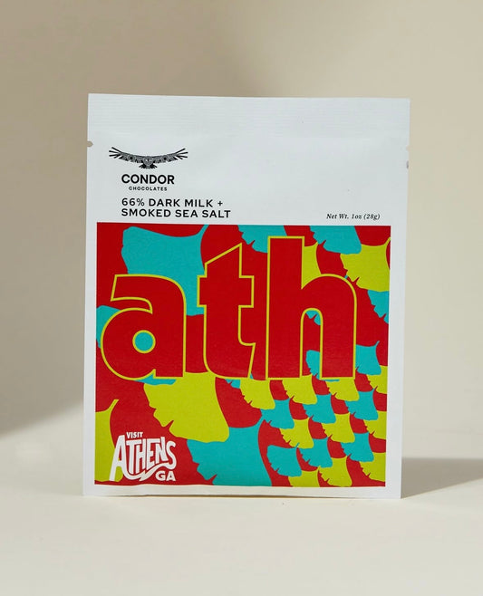 Visit Athens Mini 66% Dark Milk Chocolate + Smoked Sea Salt