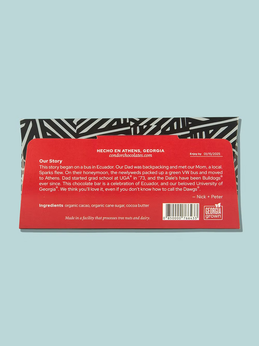 Georgia "G"Bar - 72% Dark Chocolate