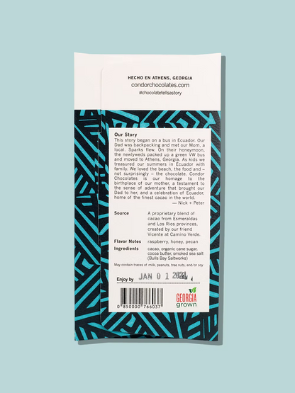 72% Dark Chocolate + Smoked Sea Salt